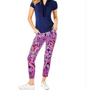 Lilly Pulitzer Corso Pant Low Tide Navy Flirty Fin